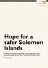 Hope for a safer Solomon Islands
