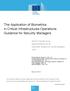 The Application of Biometrics in Critical Infrastructures Operations: Guidance for Security Managers