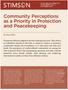 ISSUE BRIEF NO. 2. Community Perceptions as a Priority in Protection