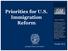 Priorities for U.S. Immigration Reform. October 2015