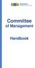 Committee of Management. Handbook