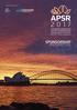 APSR APSR 2017 CONGRESS OF ASIAN PACIFIC SOCIETY OF RESPIROLOGY SPONSORSHIP PROSPECTUS INTERNATIONAL CONVENTION CENTRE, SYDNEY, AUSTRALIA
