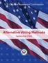 U.S. Election Assistance Commission. Alternative Voting Methods