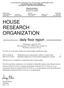 HOUSE RESEARCH ORGANIZATION