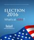 THE BUCKNELL INSTITUTE FOR PUBLIC POLICY S FALL ELECTION SERIES: ELECTION