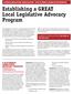 Establishing a GREAT Local Legislative Advocacy Program