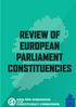 REVIEW OF EUROPEAN PARLIAMENT CONSTITUENCIES. Sinn Féin Submission to the Constituency Commission. 31 August 2018