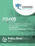 PB#05. Policy Brief Series. Access to Health Services for Central American Migrants in Transit through Mexico