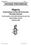 Nigeria Submission to the UN Universal Periodic Review