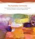 The Australian Community. The Australian Multicultural Council s report on multiculturalism and social cohesion in Australian neighbourhoods