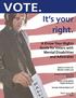 VOTE. It s Your Right: A Know-Your-Rights Guide for Voters with Mental Disabilities and Advocates