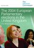 The 2004 European Parliamentary elections in the United Kingdom