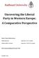Uncovering the Liberal Party in Western Europe: A Comparative Perspective Master s thesis Political Science