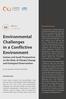 Environmental Challenges in a Conflictive Environment