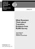 What Russians Think about Transition: Evidence from RLMS Survey