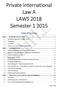 Private International Law A LAWS 2018 Semester