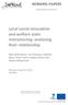 Local social innovation and welfare state restructuring: analysing their relationship