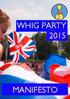 WHIG PARTY 2015 MANIFESTO