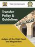 TRANSFER POLICY & GUIDELINES FOR JUDICIAL OFFICERS