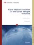 Rapid Impact Evaluation of the Syrian Refugee Initiative