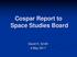 Cospar Report to Space Studies Board. David H. Smith 4 May 2017