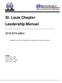 St. Louis Chapter Leadership Manual