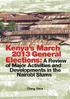 Kenya s March 2013 General Elections: A Review of Major Activities and Developments in the Nairobi Slums