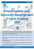 US$ Press Freedom and Economic Development. in Latin America By Hernán Alberro