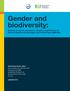 Gender and biodiversity: