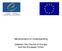 Memorandum of Understanding. between the Council of Europe and the European Union