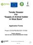 Tender Dossier For Supply of Animal fodder in West Bank