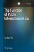The Function of Public International Law