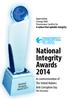 National Integrity Awards in commemoration of The United Nations Anti Corruption Day 9th December