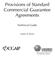 Provisions of Standard Commercial Guarantee Agreements
