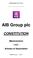 COMPANIES ACT AIB Group plc CONSTITUTION. Memorandum - AND - Articles of Association