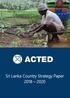 Sri Lanka Country Strategy Paper ACTED in Sri Lanka Programme Strategy P a g e 1