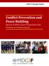 MDG-F Thematic Studies Conflict Prevention and Peace Building