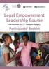 Legal Empowerment Leadership Course 4 8 December 2017 l Budapest, Hungary. Participants Booklet