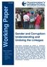 Working Paper. Gender and Corruption: Understanding and Undoing the Linkages # 03 / 2007