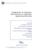Integration of migrants: Contribution of local and regional authorities