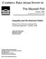 CAMPBELL PUBLIC AFFAIRS INSTITUTE. The Maxwell Poll. Inequality and the American Public: October, 2006 Updated November 15, 2006