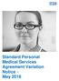 NHS ENGLAND Standard Personal Medical Services Agreement Variation Notice May 2018