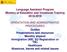 Language Assistant Program Ministry of Education and Vocational Training