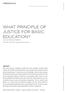 WHAT PRINCIPLE OF JUSTICE FOR BASIC EDUCATION? VANDA MENDES RIBEIRO TRANSLATED BY Alexandre Martorano