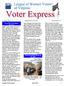 Virginia Voter Express April April, 2018 Making Democracy Work Volume 64, No. 8