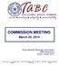 COMMISSION MEETING. March 25, 2014