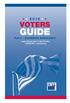 VOTERS GUIDE. Part II ~ Candidate Information. League of Women Voters of New York State