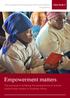 Africa Regional Empowerment and Accountability Programme. Empowerment matters