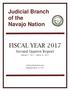 Judicial Branch of the Navajo Nation FISCAL YEAR Second Quarter Report. (January 1, 2017 March 31, 2017)