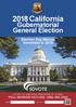 2018 California. Gubernatorial General Election November 6, 2018 COUNTY OF SAN DIEGO REGISTRAR OF VOTERS POLL WORKER HOTLINE: (858)